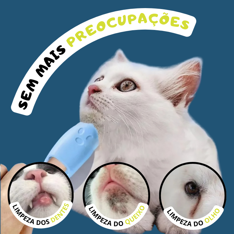 Escova Flexível de Silicone para Gatos