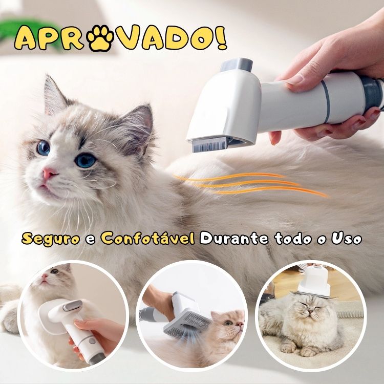 Aspirador e Aparador de Pelos Pet Premium