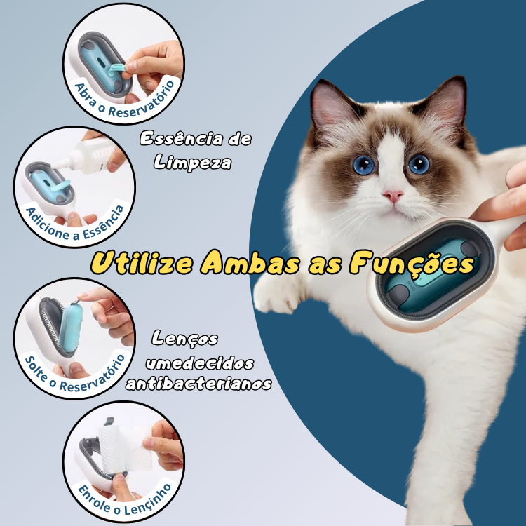 Escova Pegajosa para Cães e Gatos