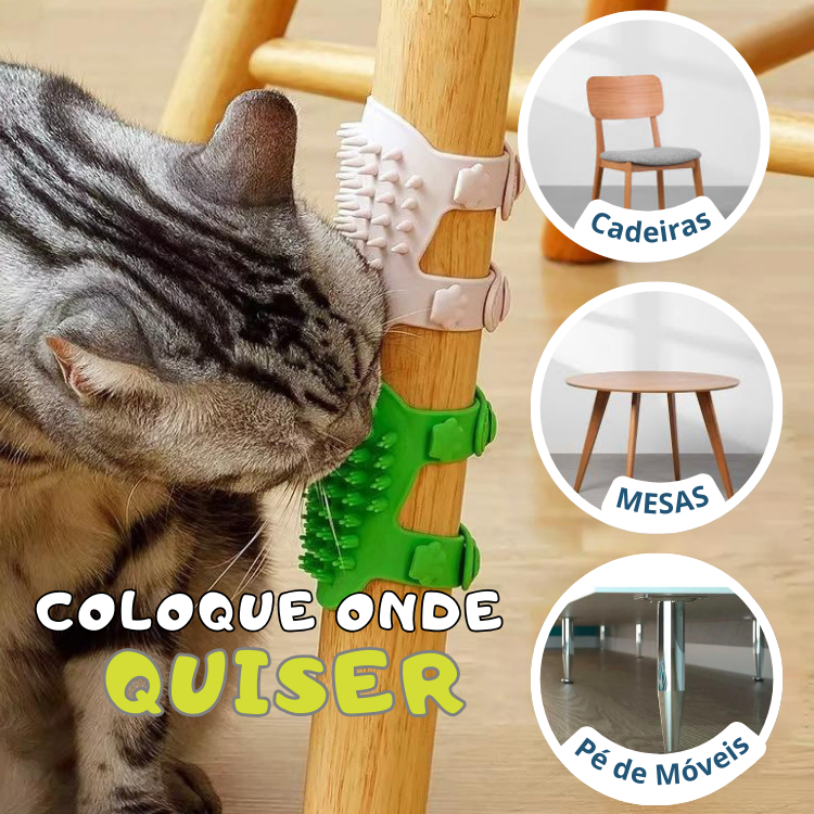 Arranhador Para Gatos com Escova Integrada