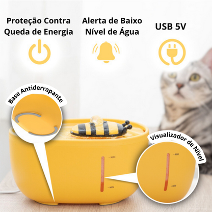 Fonte de Água Abelhinha para Gatos