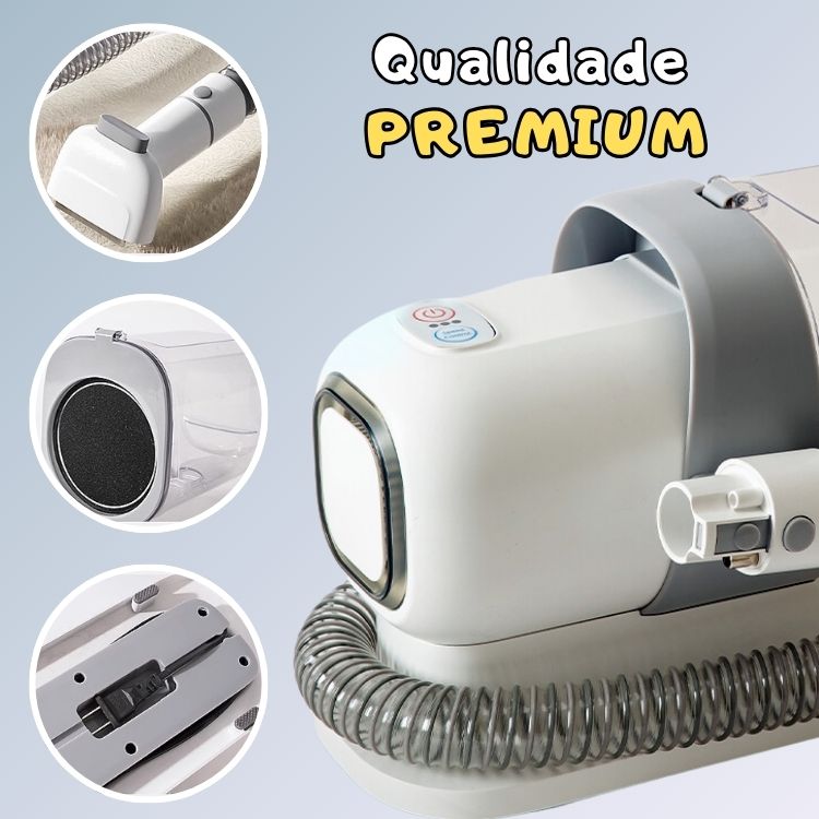 Aspirador e Aparador de Pelos Pet Premium