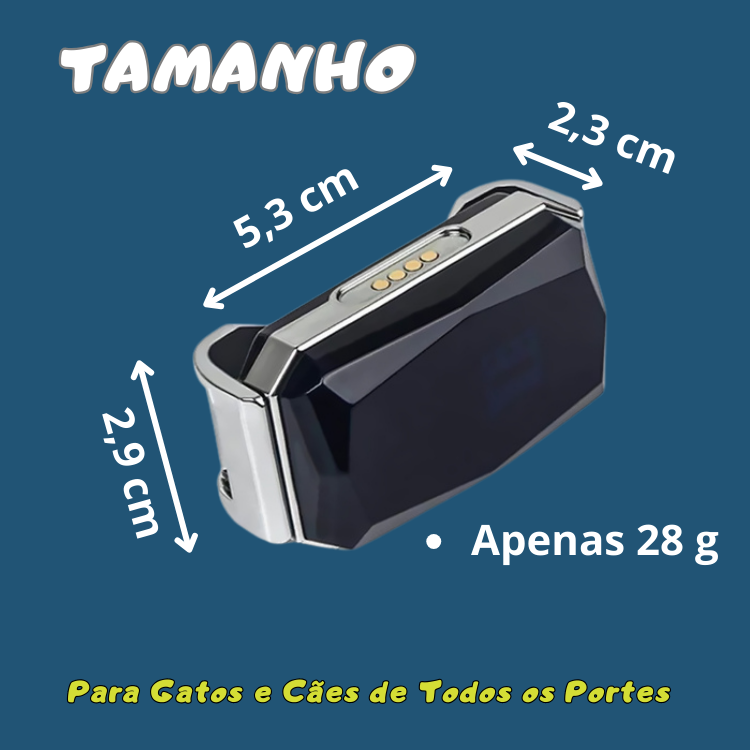 Coleira GPS de Rastreio e Monitoramento para Pets