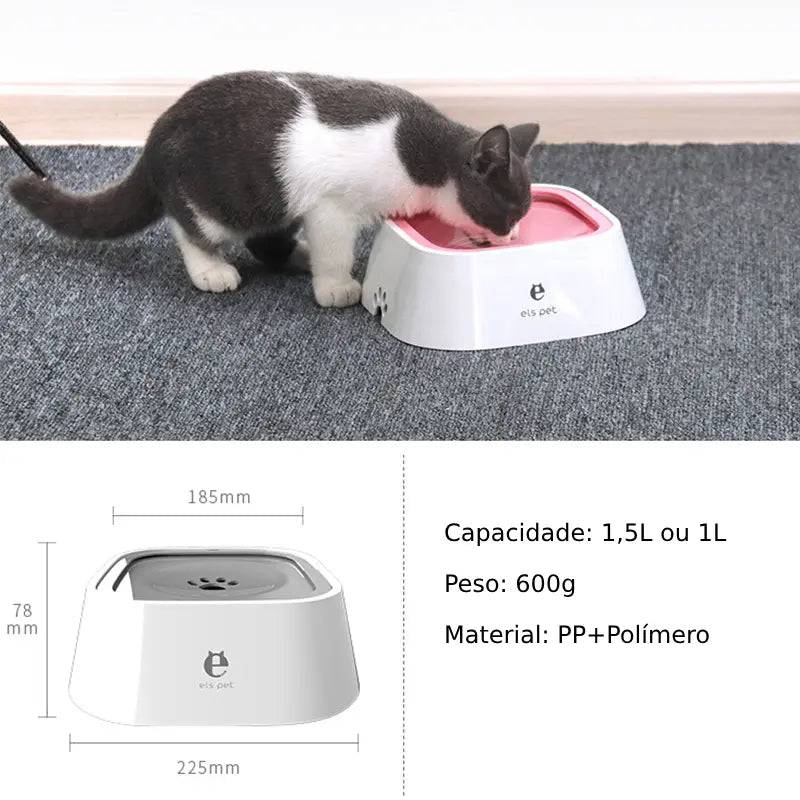 Bebedouro Flutuante Anti Respingo para Cães e Gatos Smart Casas